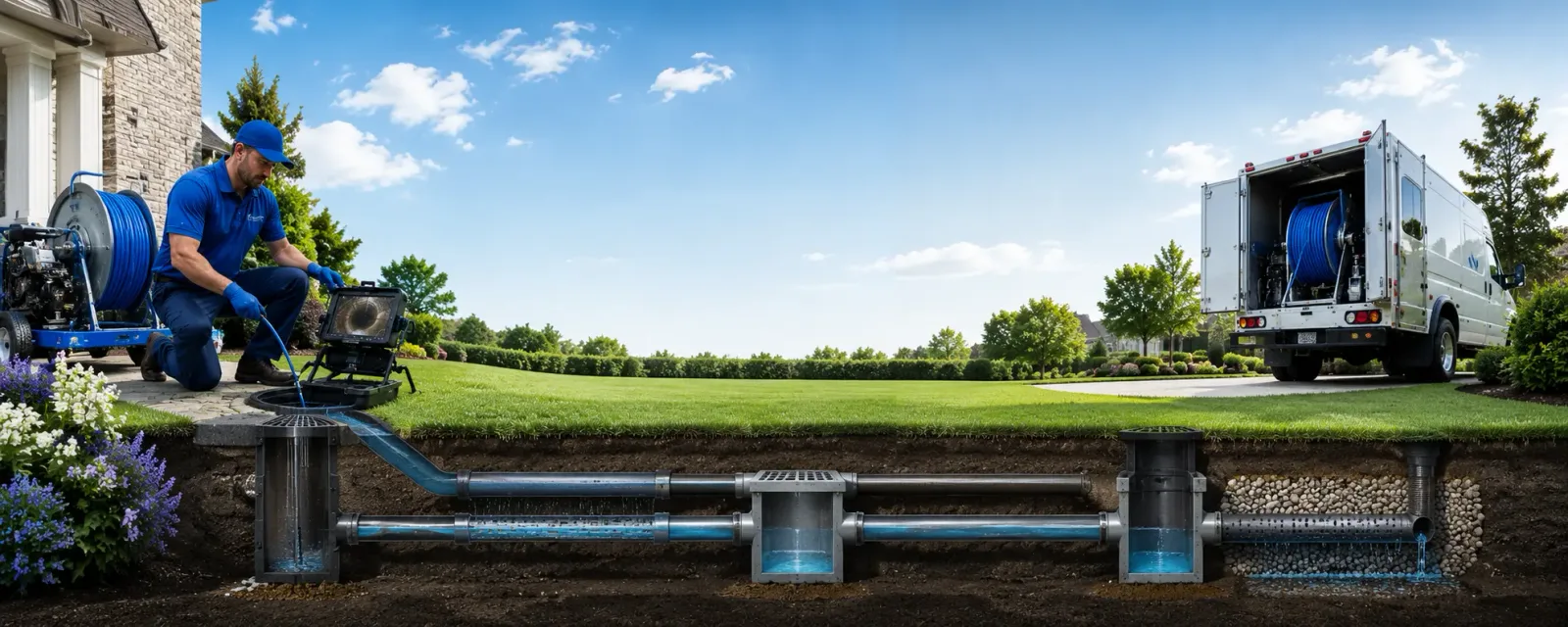 Outdoor drain cleaning information for Zap, ND